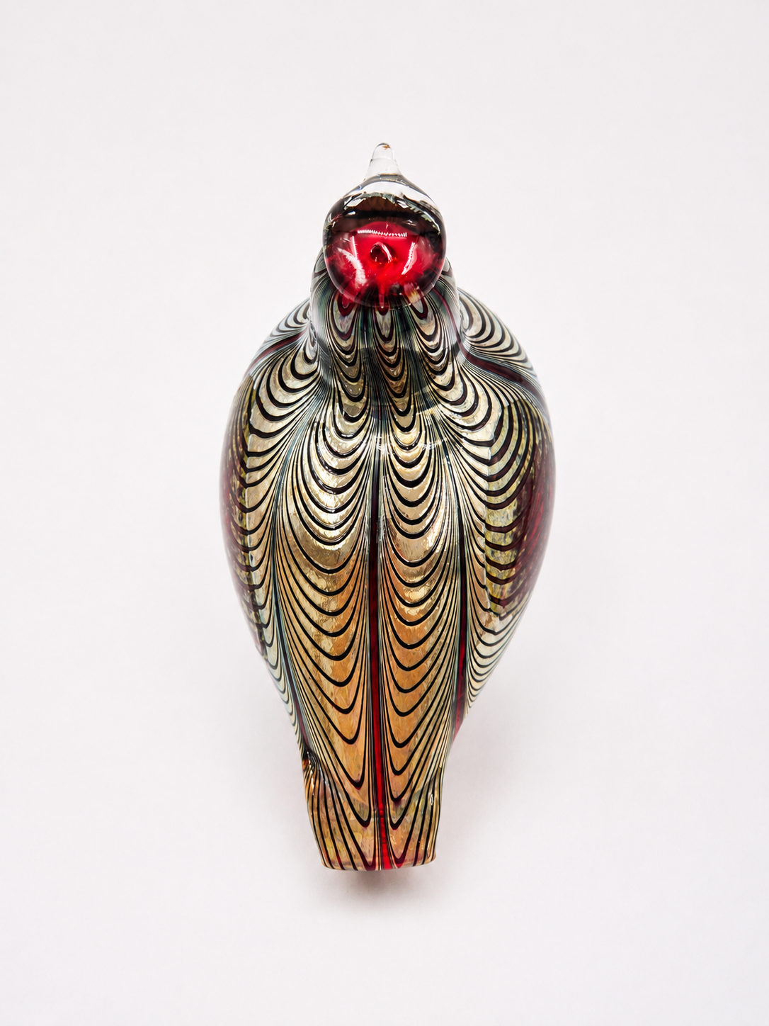 Vintage Nuutajärvi Oiva Toikka "Fasaani" Art Glass Bird | Signed Finnish Glass Sculpture