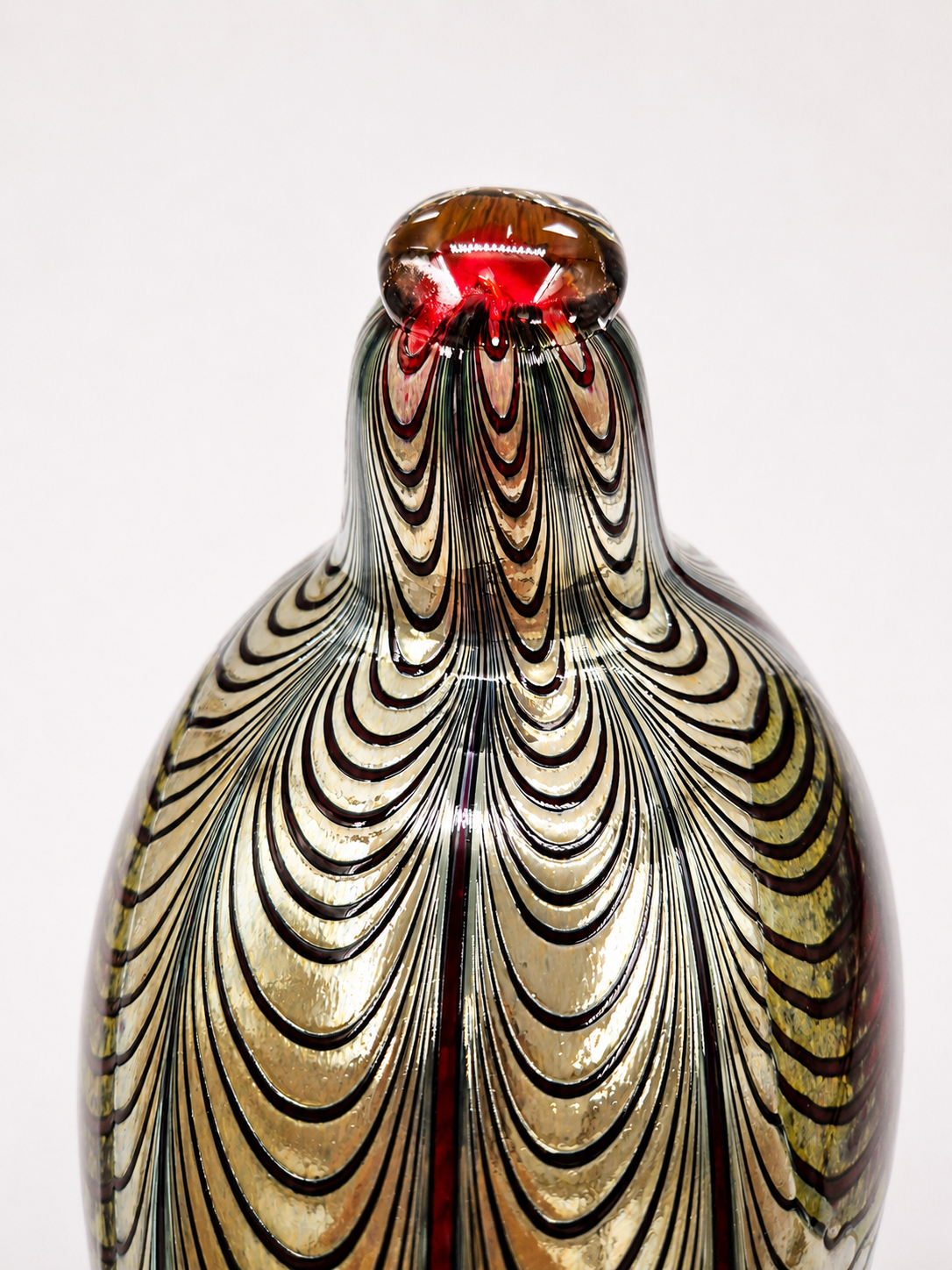 Vintage Nuutajärvi Oiva Toikka "Fasaani" Art Glass Bird | Signed Finnish Glass Sculpture