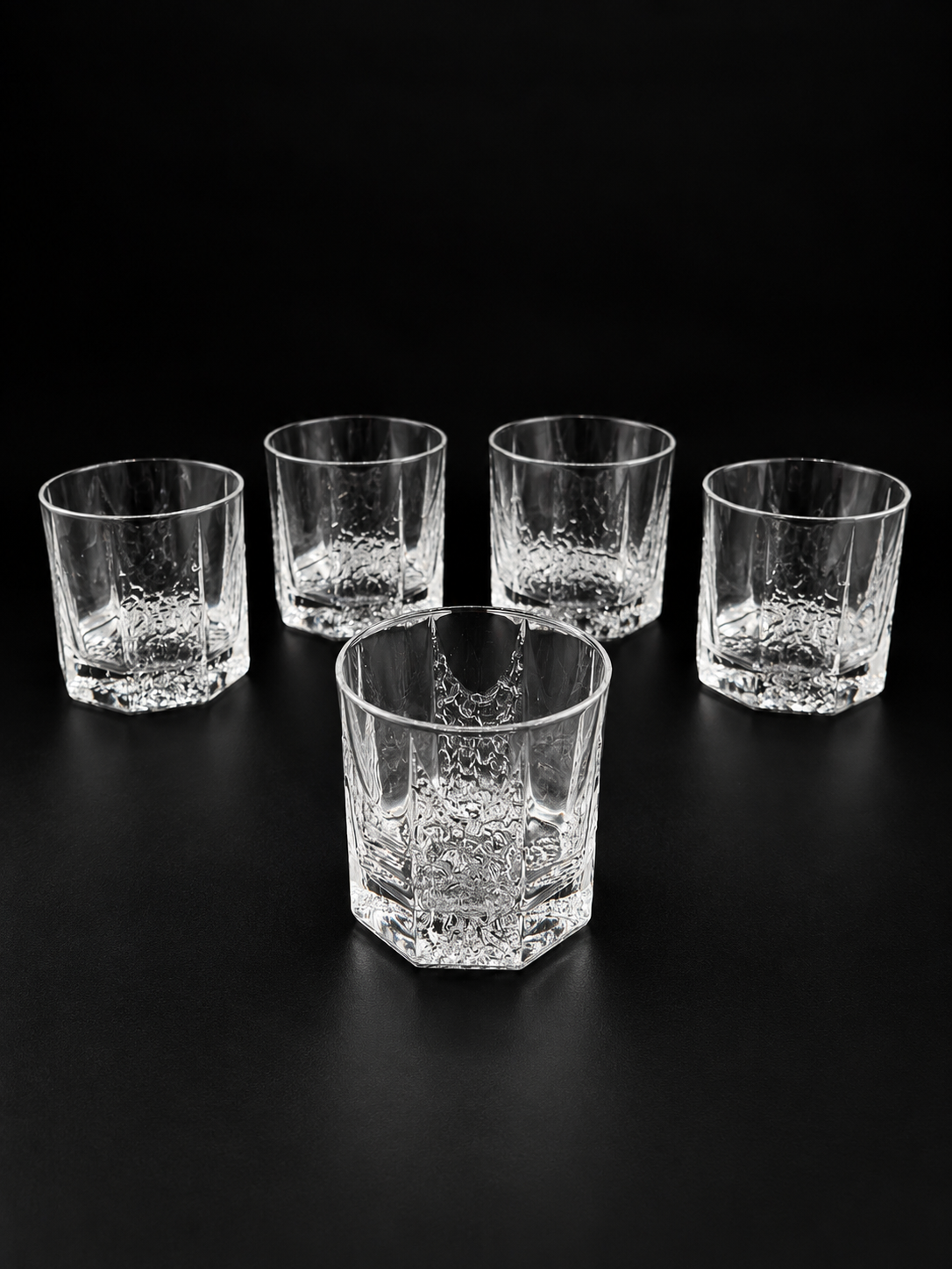 Vintage Iittala Glasses by Tapio Wirkkala, Set of 5 Clear Finnish Glass Tumblers, Nordic Vintage Drinkware