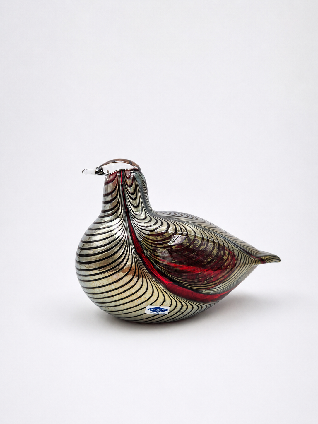 Vintage Nuutajärvi Oiva Toikka "Fasaani" Art Glass Bird | Signed Finnish Glass Sculpture