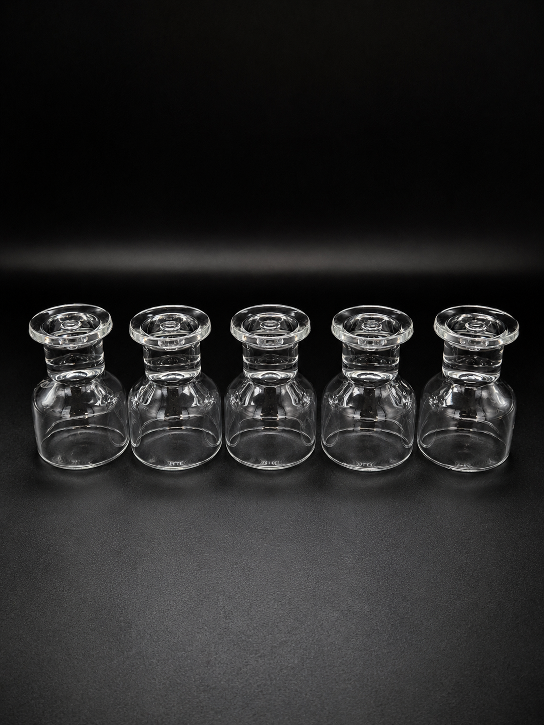 Set of 5 authentic vintage Iittala Helmi wine glasses, designed by Finnish designer Heikki Orvola.