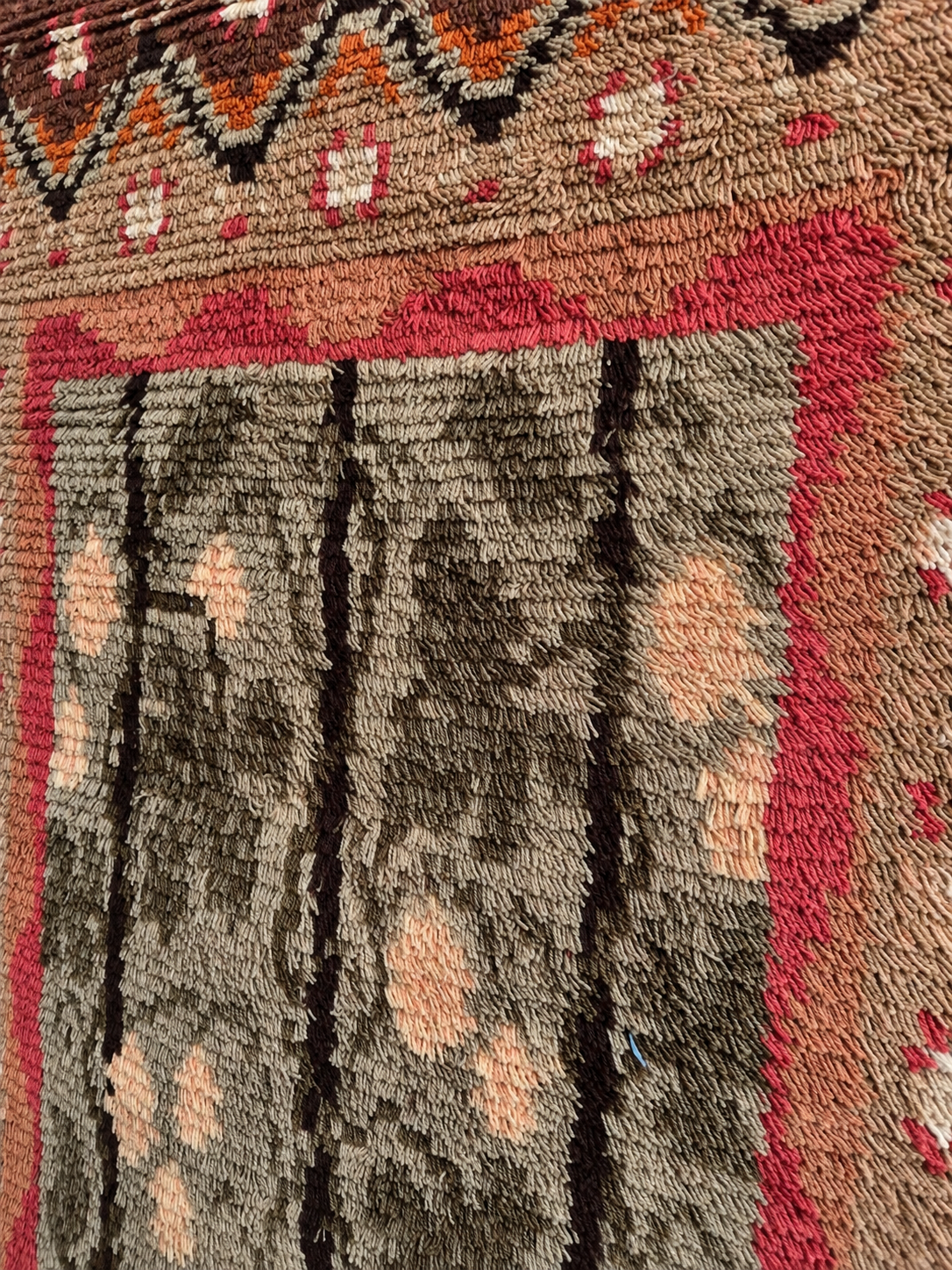 Vintage Finnish Humalasalkoja Ryijy by A.W. Raitio, Neovius Wall Rug, Scandinavian Wool Tapestry