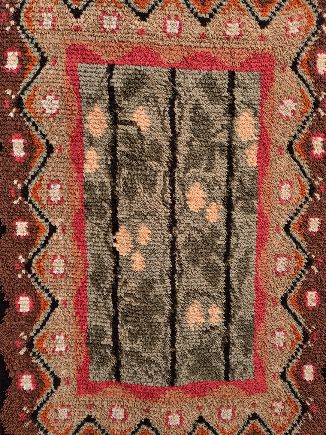 Vintage Finnish Humalasalkoja Ryijy by A.W. Raitio, Neovius Wall Rug, Scandinavian Wool Tapestry
