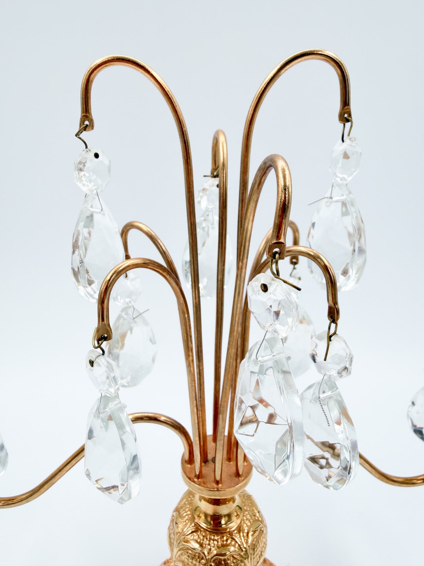 Turun Kristalli Candle Holder, Crystal & Brass Candelabra