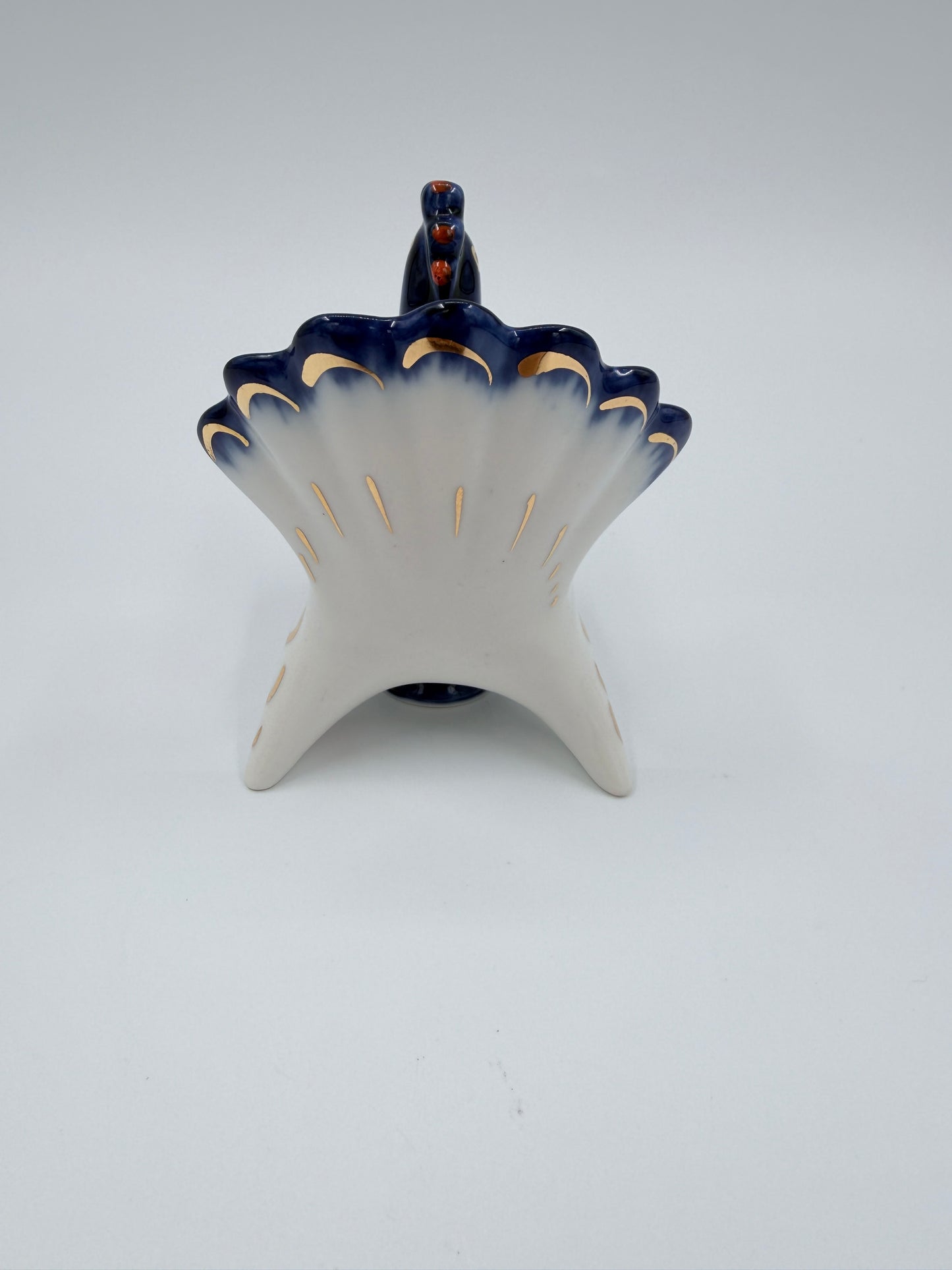 Vintage USSR Lomonosov Porcelain Turkey Salt & Pepper Shakers Set Hand Painted