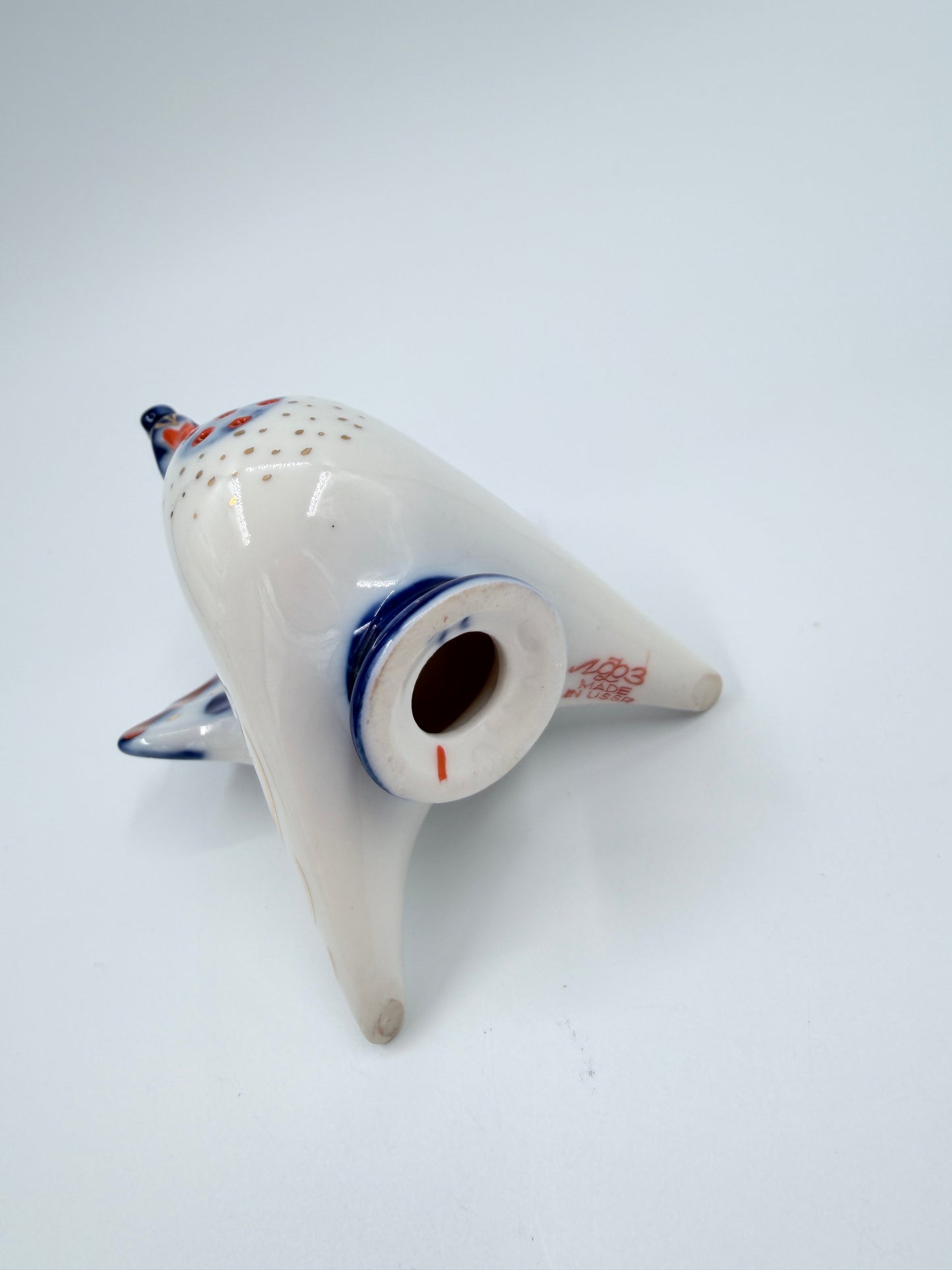Vintage USSR Lomonosov Porcelain Turkey Salt & Pepper Shakers Set Hand Painted
