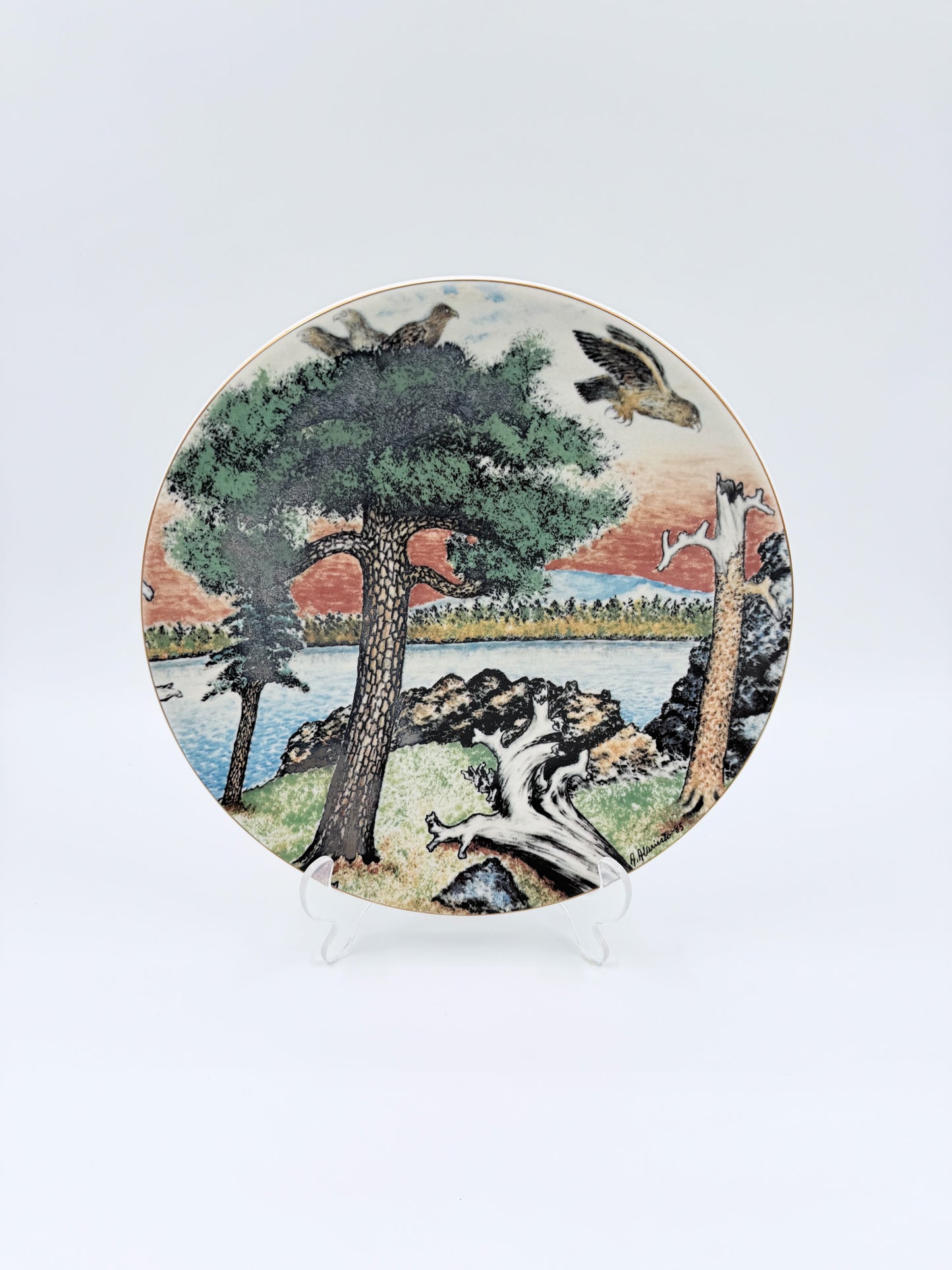 Arabia Finland 1985 Andreas Alariesto Lapland Wall Plate – Limited Edition 7000