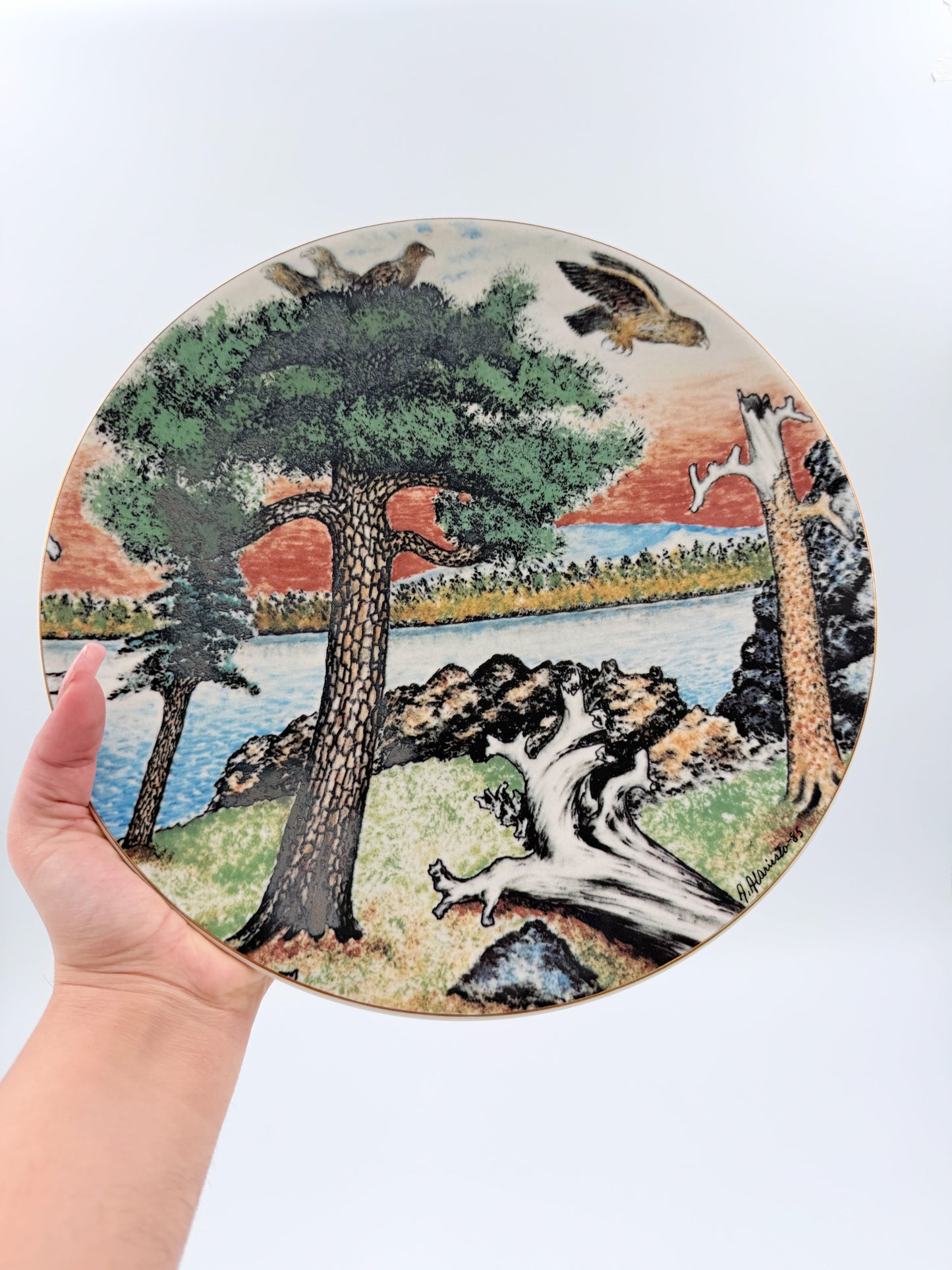 Arabia Finland 1985 Andreas Alariesto Lapland Wall Plate – Limited Edition 7000