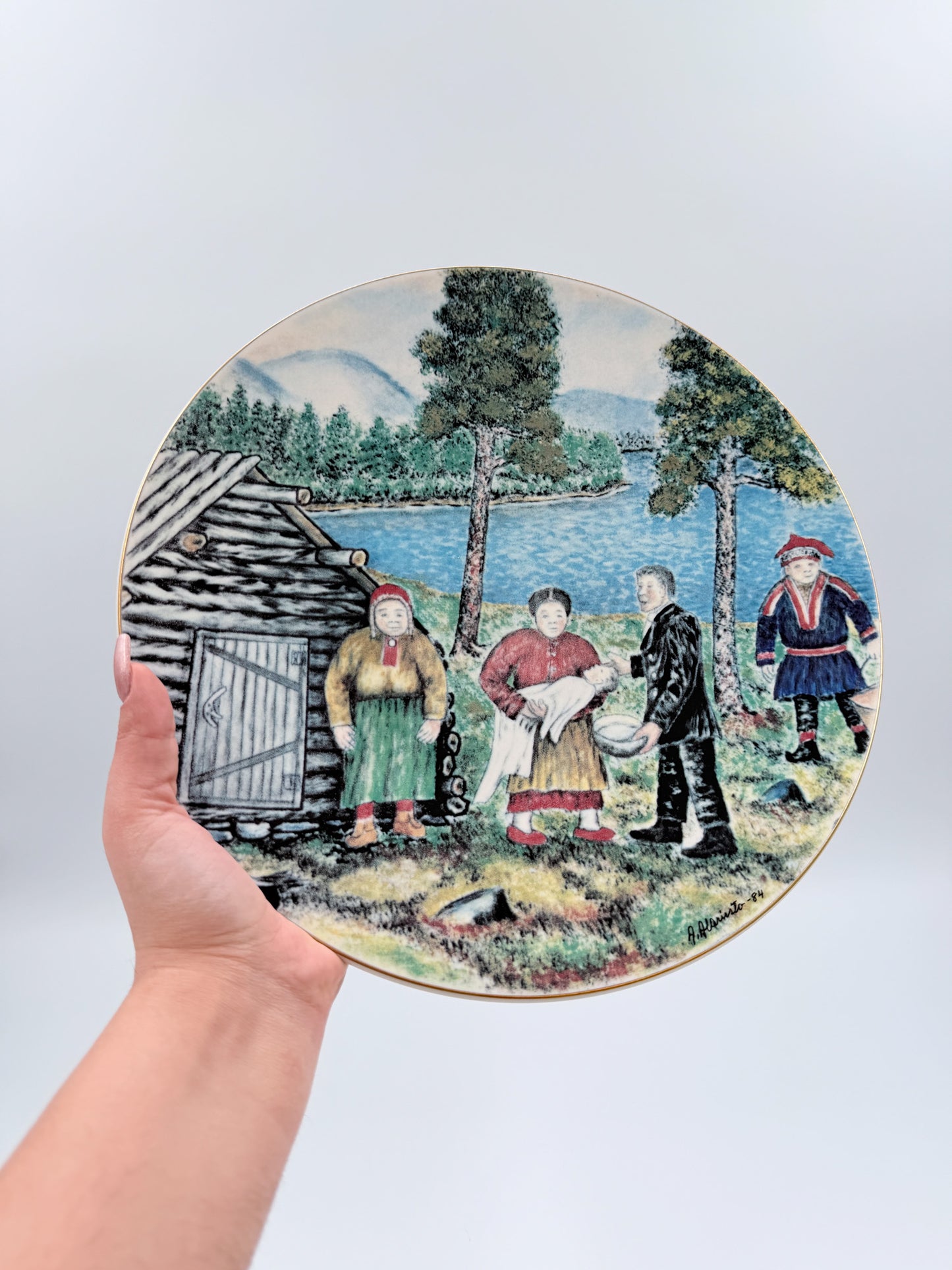 Arabia Finland 1984 Andreas Alariesto Lapland Wall Plate – Limited Edition 7000