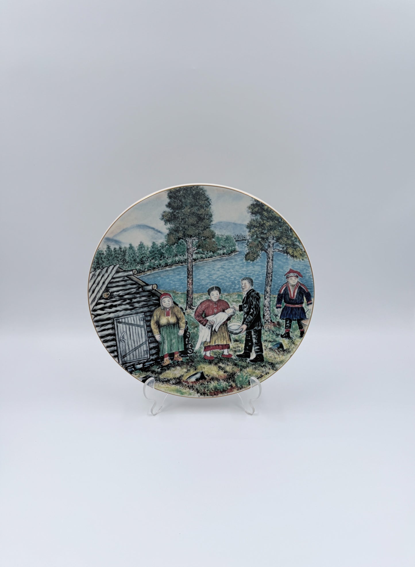 Arabia Finland 1984 Andreas Alariesto Lapland Wall Plate – Limited Edition 7000