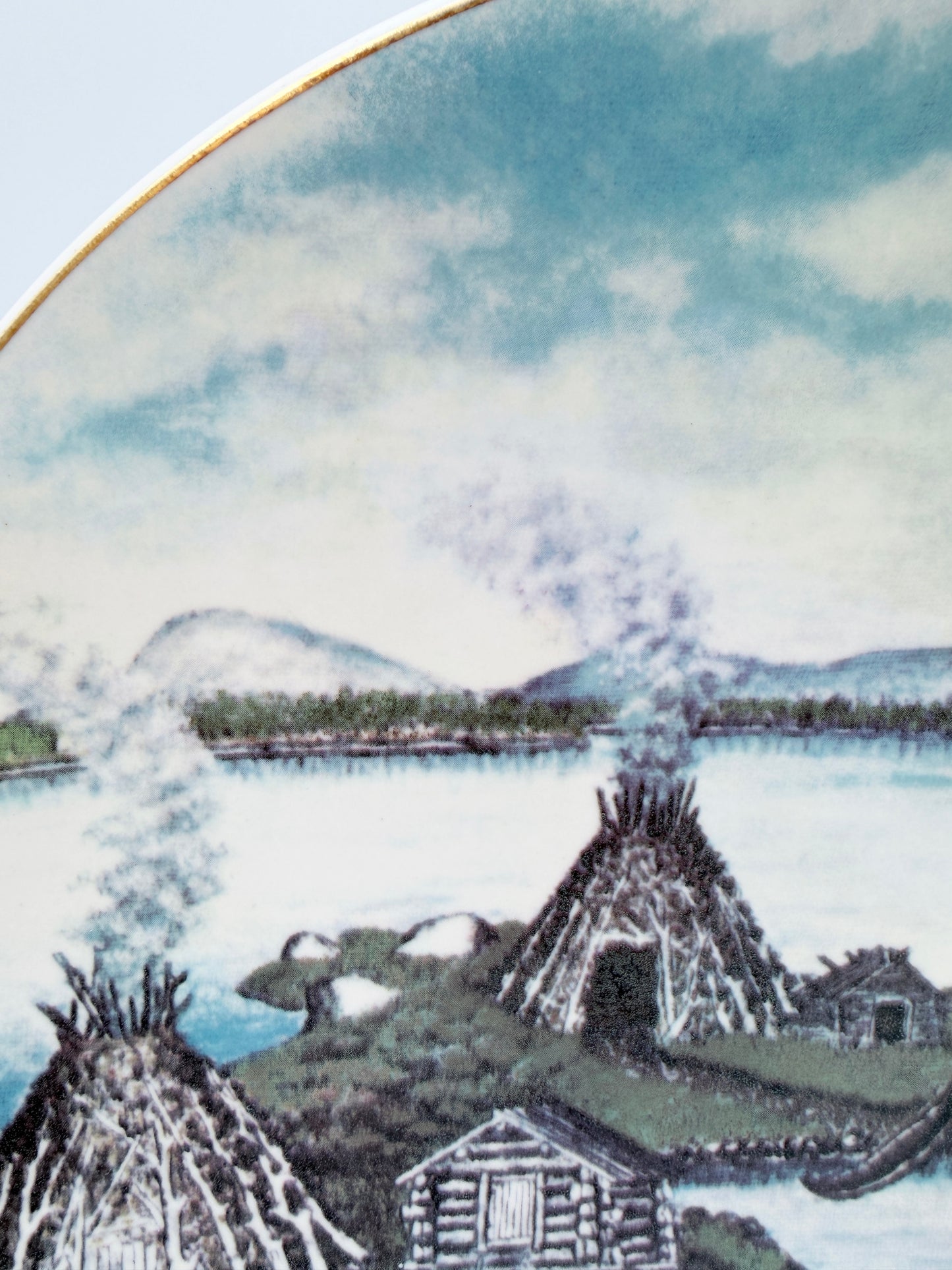 Arabia Finland 1984 Andreas Alariesto Lapland Village Wall Plate – Limited Edition 7000