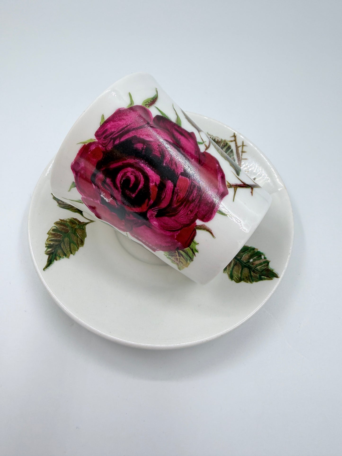 Arabia Ruusu Cup & Saucer Set Pink Rose Finland