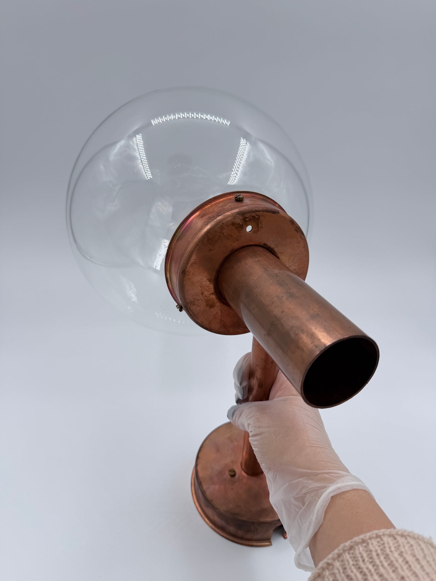 Lisa Johansson-Pape Wall Lamps Model 140-015 for Orno – Copper & Glass