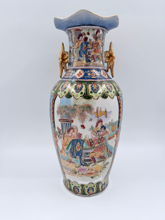 Vintage Chinese Style Floor Vase 45 cm Hand-Painted Decorative Porcelain Vase