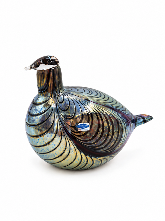 Oiva Toikka Fasaani Glass Bird, Nuutajärvi Finland, Signed Pheasant Art Glass Sculpture
