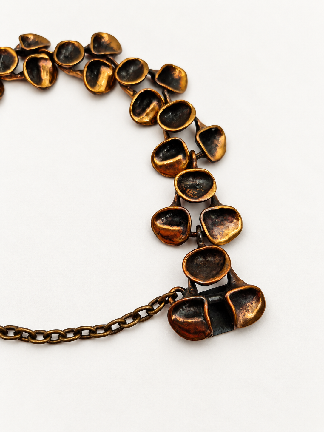 Hannu Ikonen Jäkälä Bronze Bracelet, Valo-Koru Finland, Vintage 1970s Finnish Jewelry, Scandinavian Modernist Bracelet