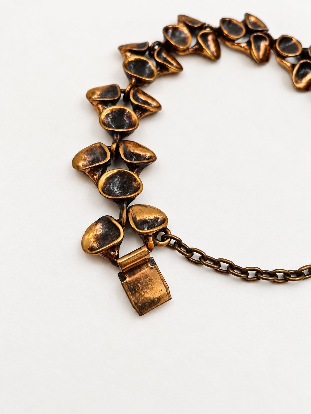 Hannu Ikonen Jäkälä Bronze Bracelet, Valo-Koru Finland, Vintage 1970s Finnish Jewelry, Scandinavian Modernist Bracelet