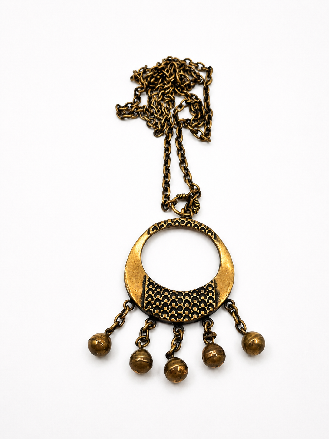 Pentti Sarpaneva Bronze Pendant Necklace, Finnish Brutalist Jewellery, 1960s 1970s Vintage Scandinavian Necklace