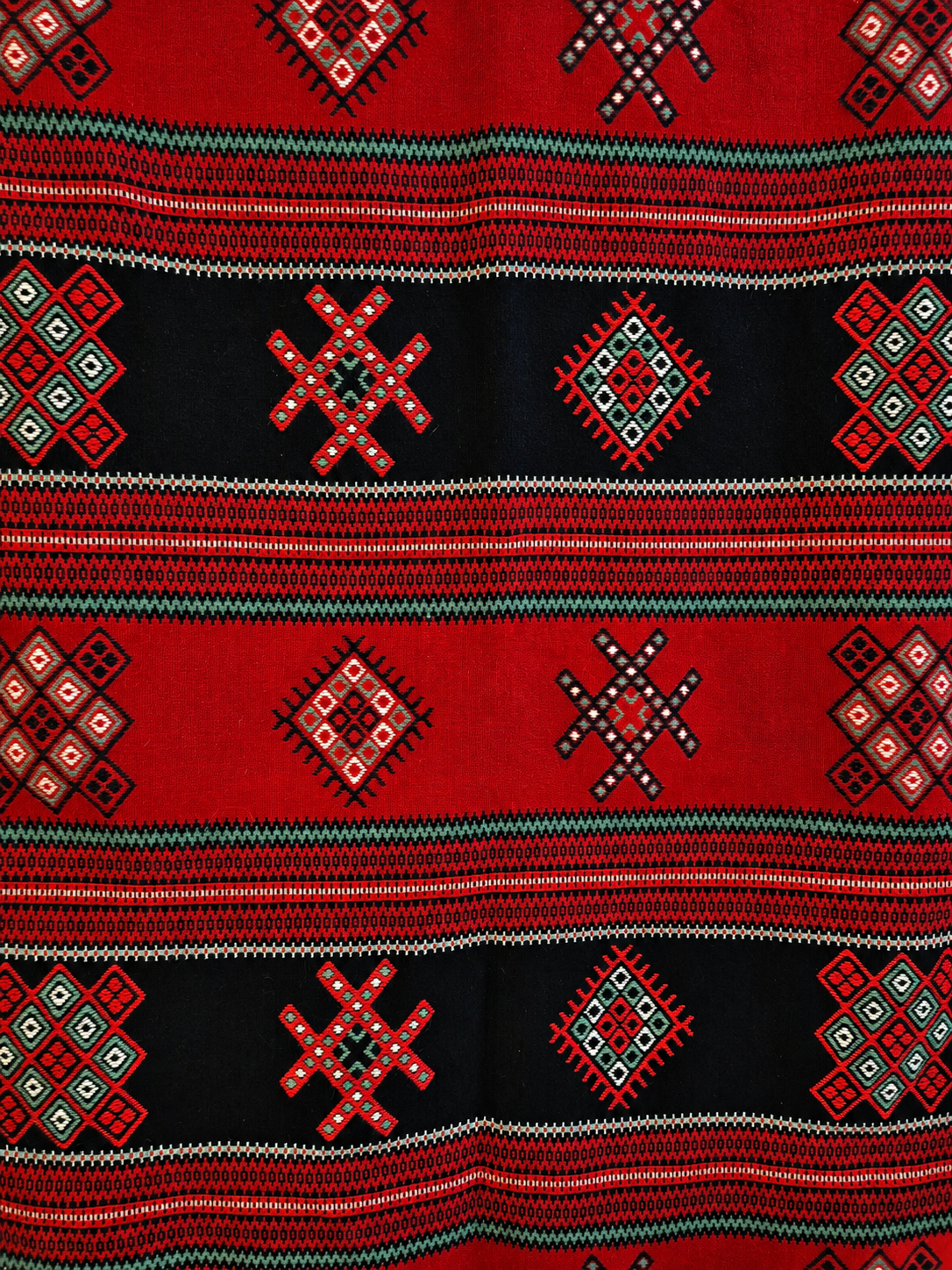 Vintage Finnish Karjalan Raanu Wall Hanging, Karelian Wool Textile