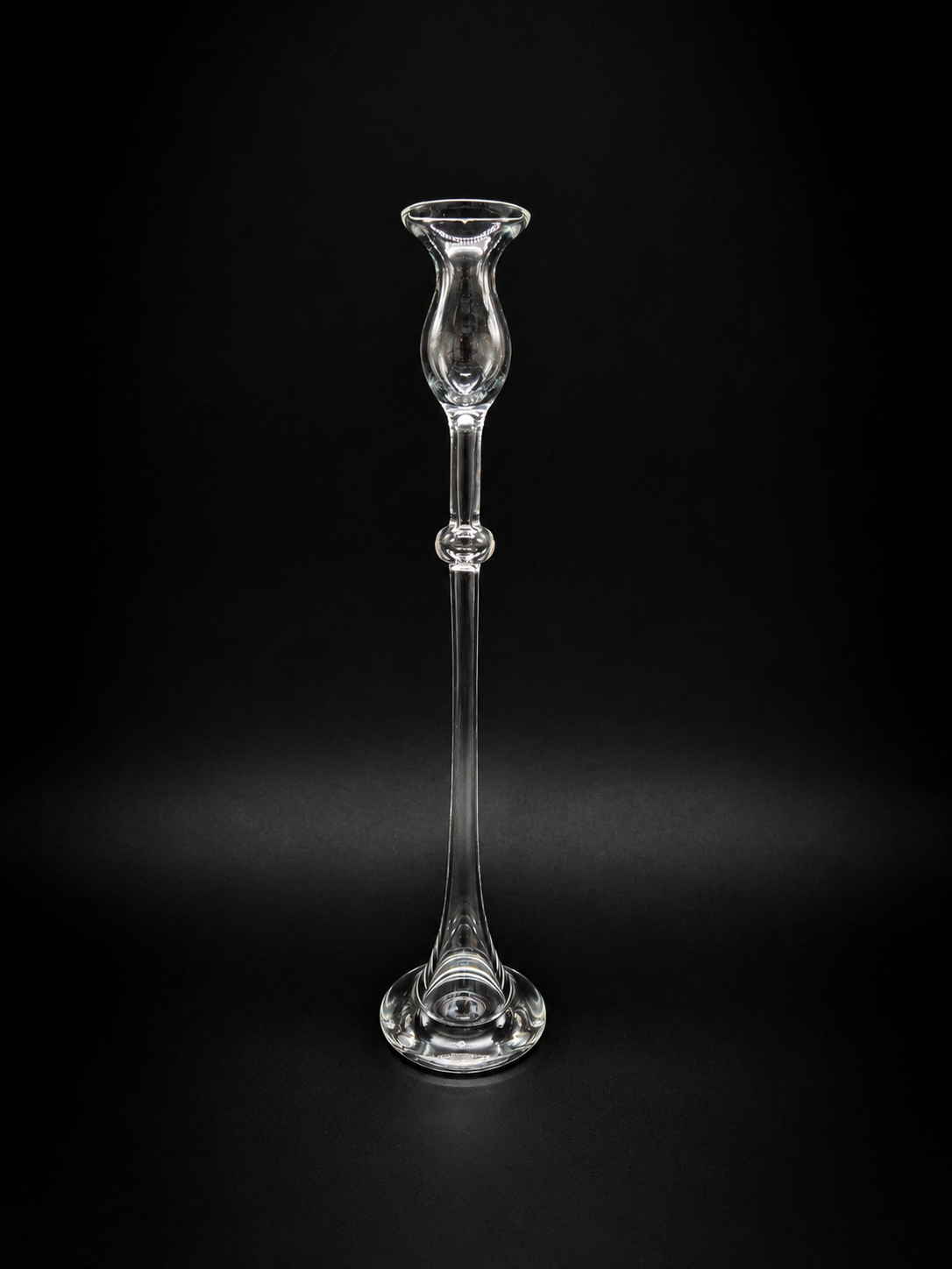 Vintage Kumela Glass Candlestick Holder 44.5 cm