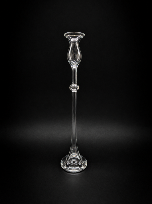 Vintage Kumela Glass Candlestick Holder 44.5 cm
