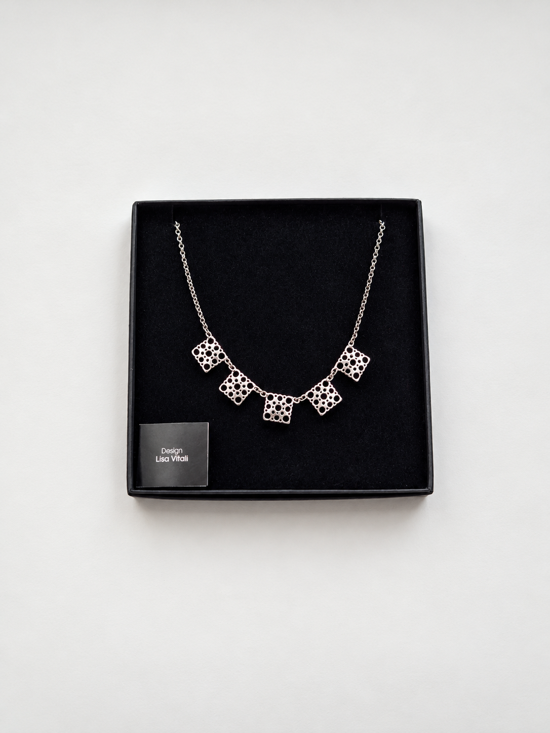 Vintage Liisa Vitali Pitsi Lace Necklace, 925 Sterling Silver, Finnish Designer Jewellery