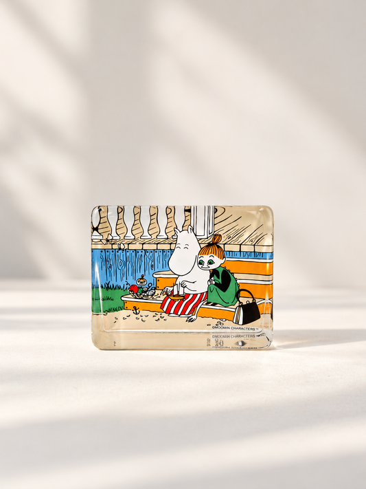 Iittala Moomin Glass Card, Tove Slotte-Elevant, Moomintroll and Little My