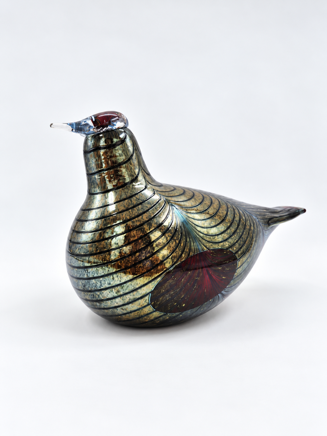 Oiva Toikka Glass Bird, Signed O. Toikka Nuutajärvi