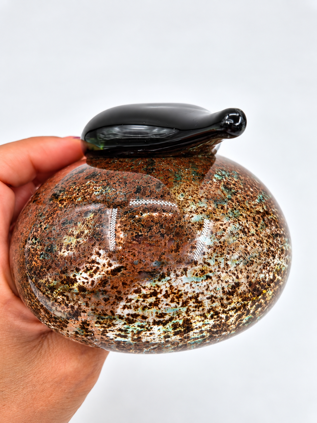 Signed Oiva Toikka Haahkatar Glass Bird, Nuutajärvi Finland