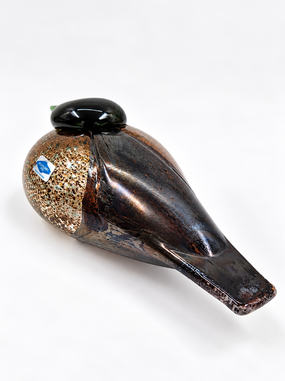 Signed Oiva Toikka Haahkatar Glass Bird, Nuutajärvi Finland