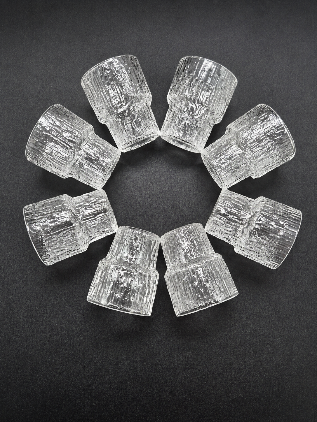 Iittala Paadar Snaps Glasses Set of 8 by Tapio Wirkkala – Vintage Finnish Glassware, 1970s