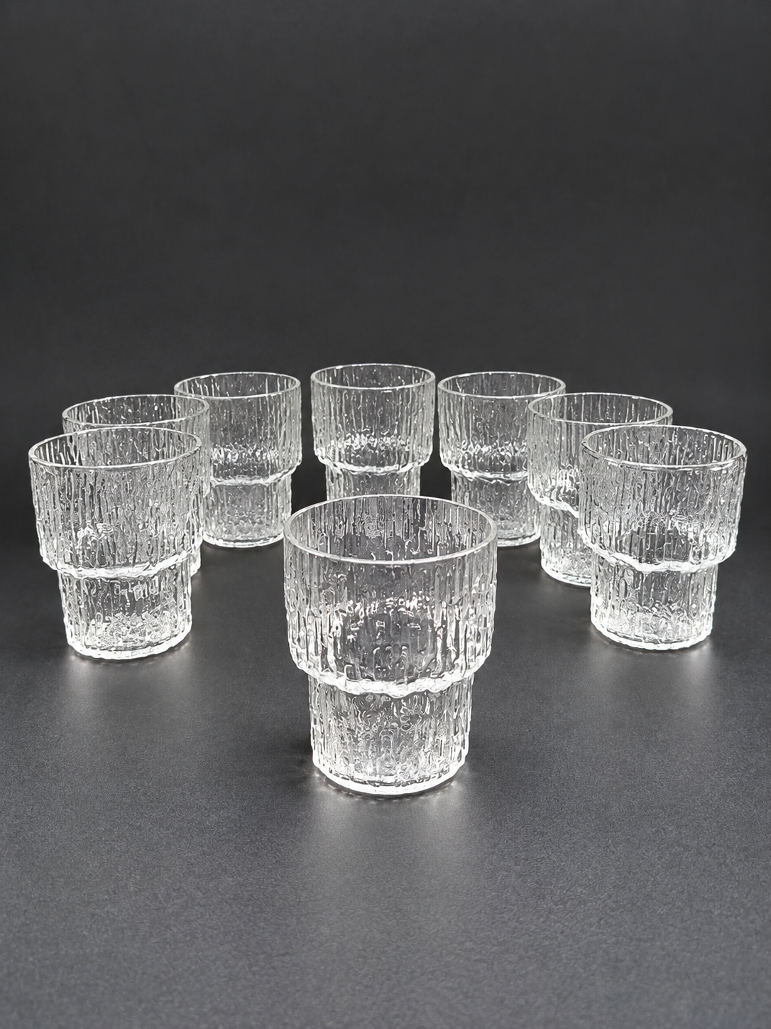 Iittala Paadar Snaps Glasses Set of 8 by Tapio Wirkkala – Vintage Finnish Glassware, 1970s