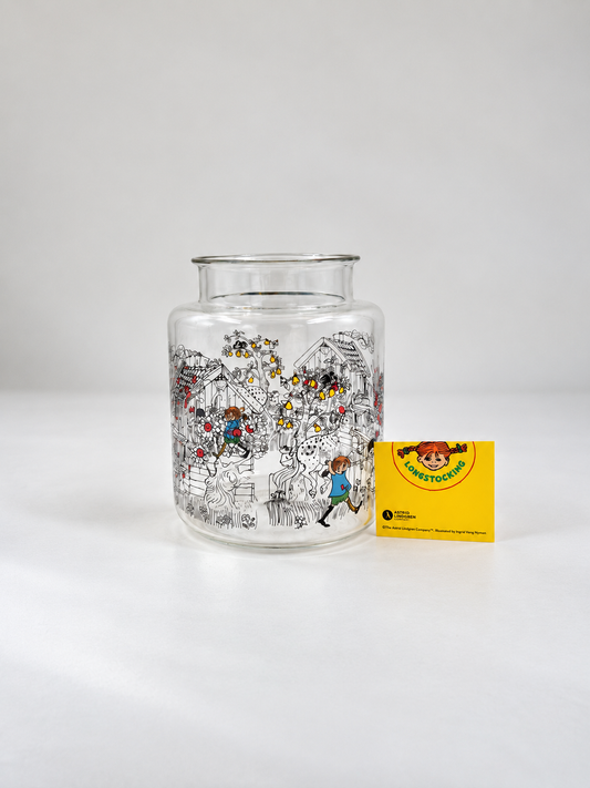 Muurla Pippi Longstocking Glass Jar 2L with Silicone Lid, Pippi the Way Home