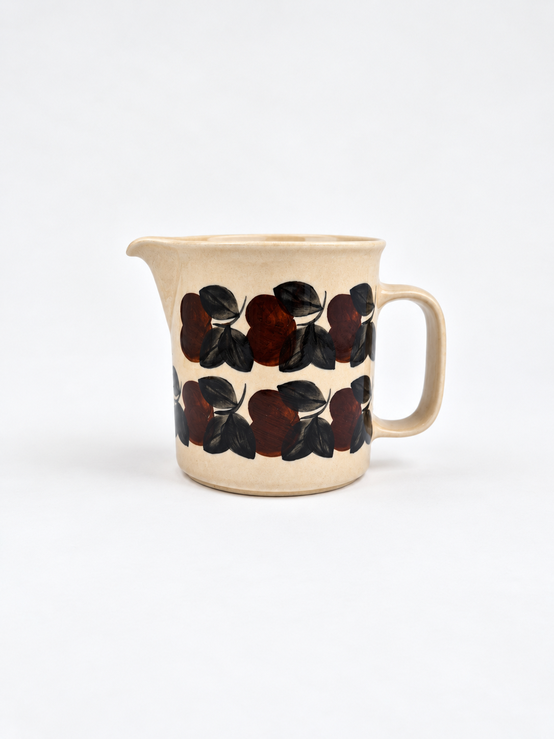 Arabia "Ruija" Milk Pitcher by Raija Uosikkinen, 1975–1981, Hand-Painted Stoneware