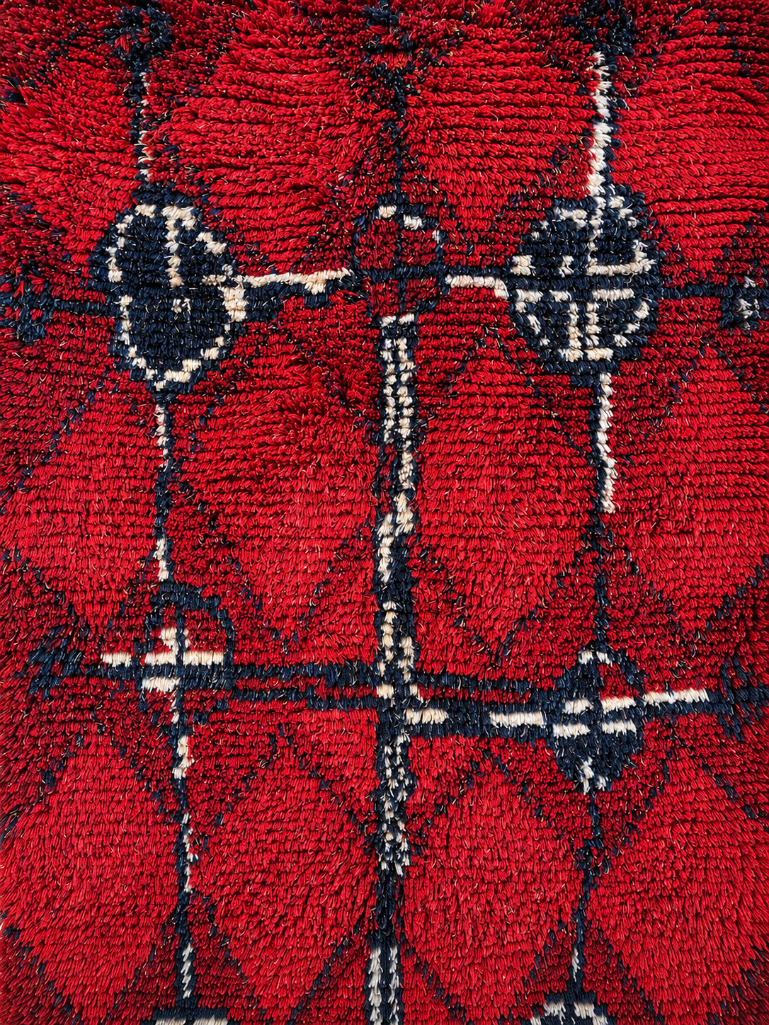 Vintage Finnish Ryijy “Noitarumpu” by Raija Gripenberg – Helmi Vuorelma 1960s Wool Wall Rug