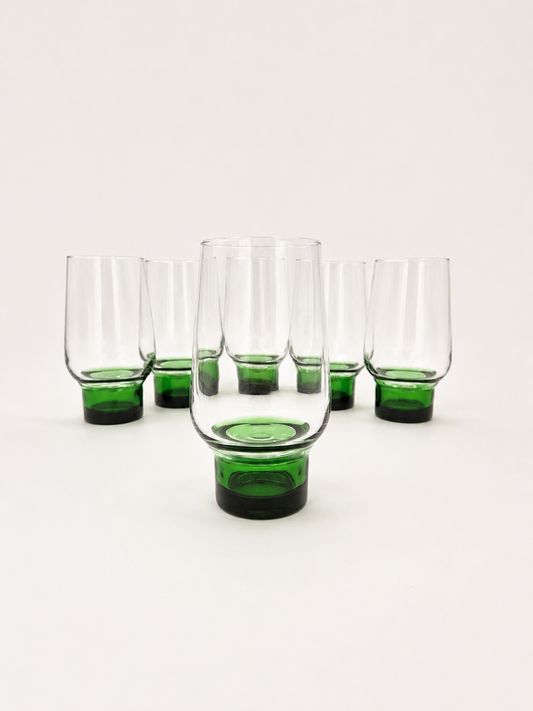 Set of 6 Vintage French Drinking Glasses