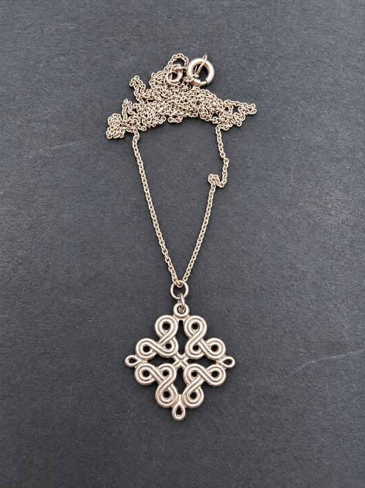 Kalevala Koru Hannunvaakuna 925 Silver Necklace, Finnish Design, 1963