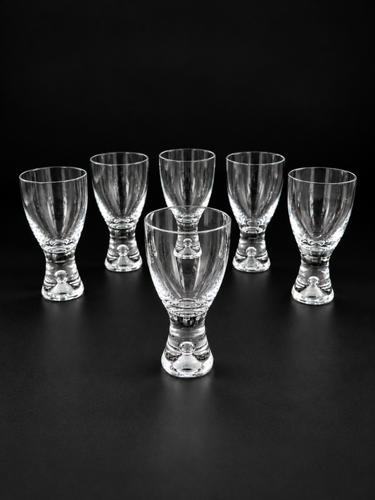 Iittala Wine Glasses by Tapio Wirkkala, Set of 6, Finnish Glassware