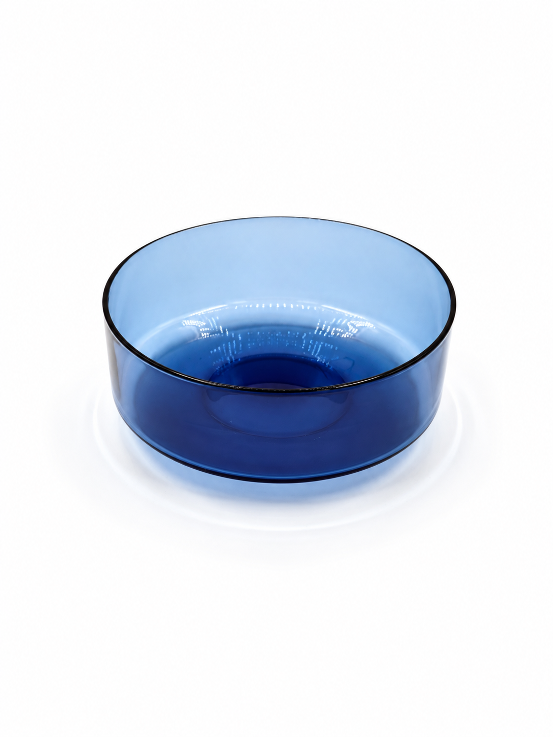 Set of 8 Vintage Iittala i-line Blue Glass Bowls, Timo Sarpaneva, Finnish Mid-Century Design