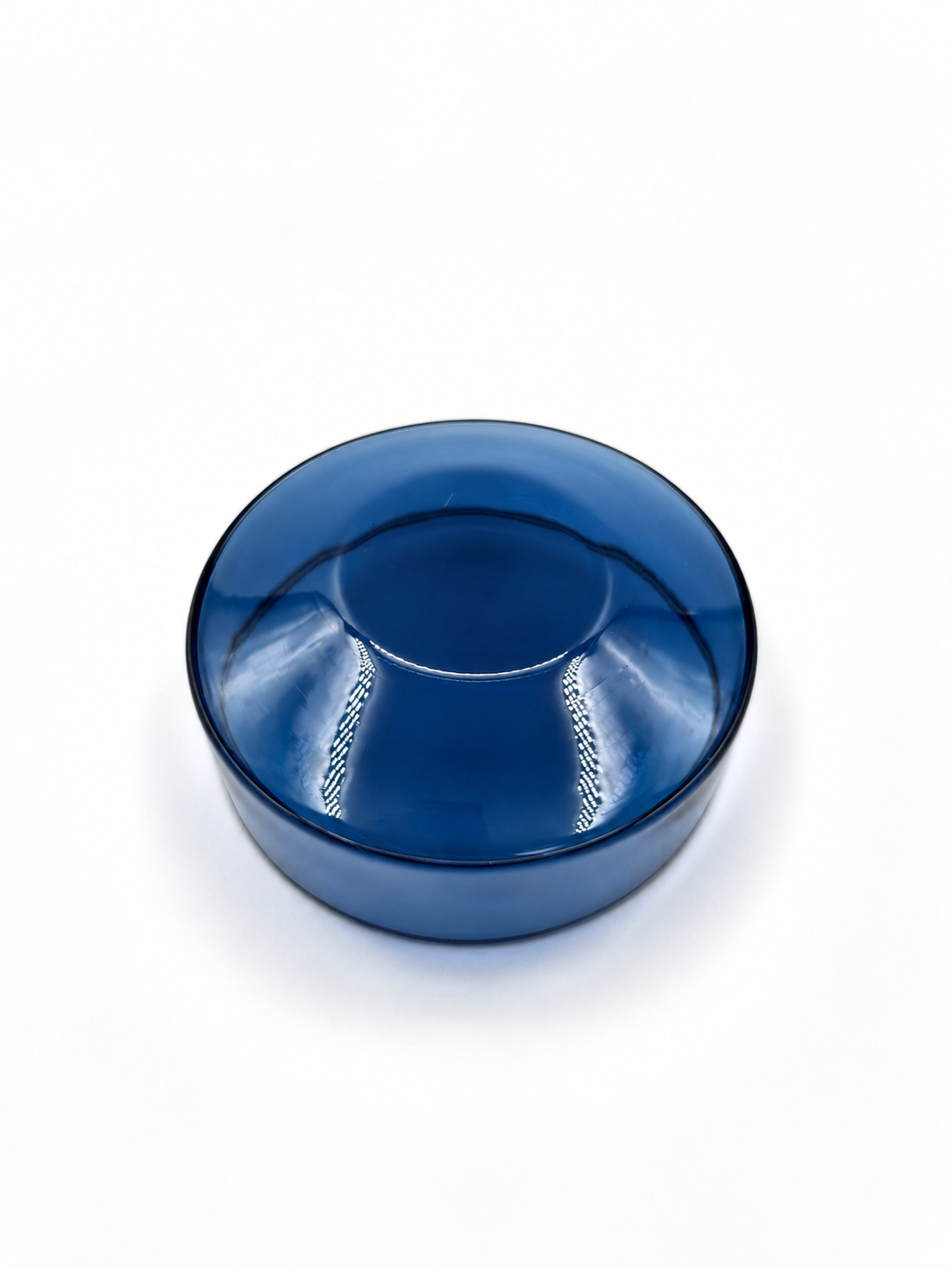 Set of 8 Vintage Iittala i-line Blue Glass Bowls, Timo Sarpaneva, Finnish Mid-Century Design