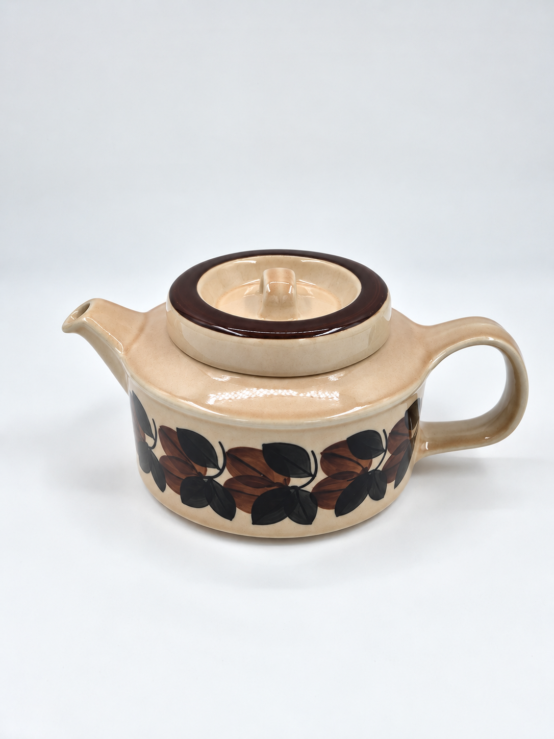 Arabia "Ruija" Stoneware Teapot by Ulla Procopé, Raija Uosikkinen, Original Ceramic Strainer, 1.4 L