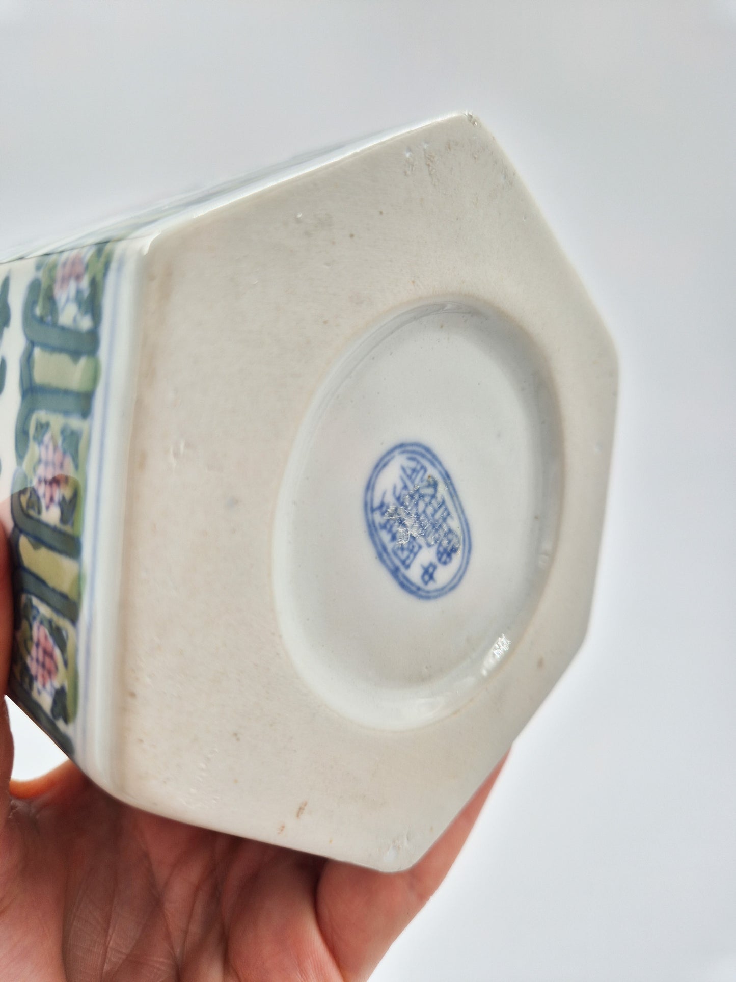 Vintage Chinese Porcelain Tea Jar with Lid