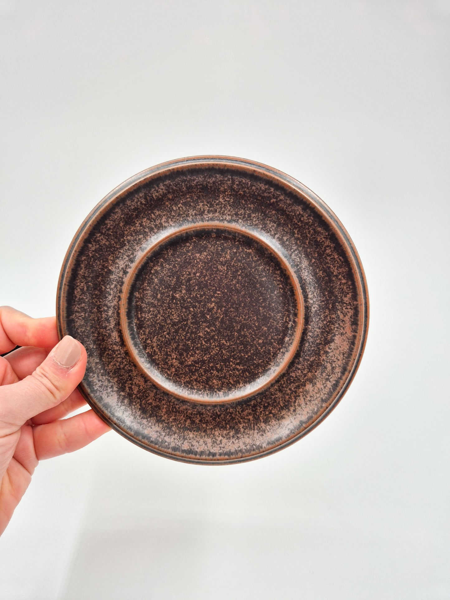 Vintage Arabia Finland Tea Cup and Saucer – Rustic Brown Nordic Stoneware