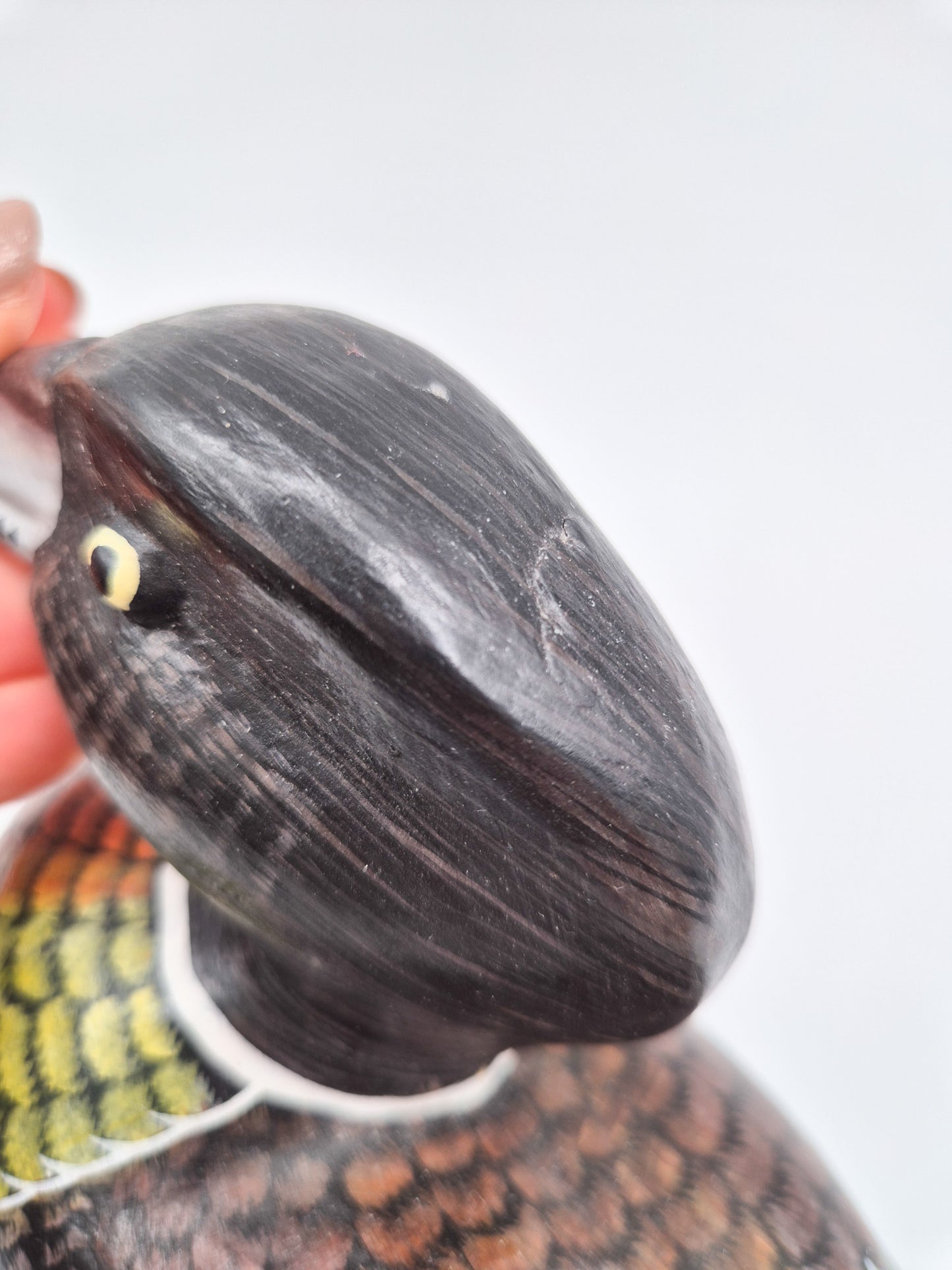 Vintage Hand Painted Wooden Duck Figurine