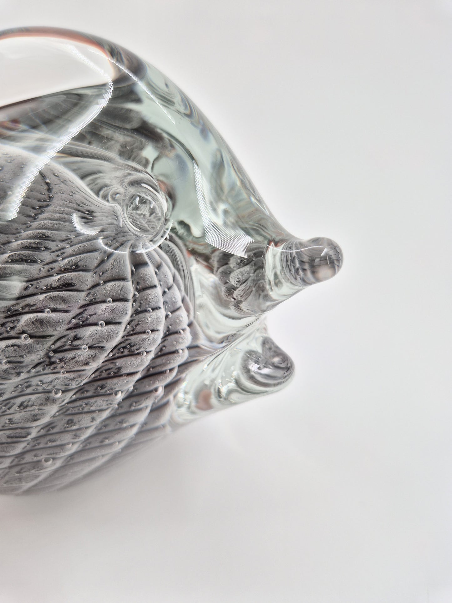 FM Ronneby Signed Art Glass Fish – Vintage Hand Blown Glass Sculpture