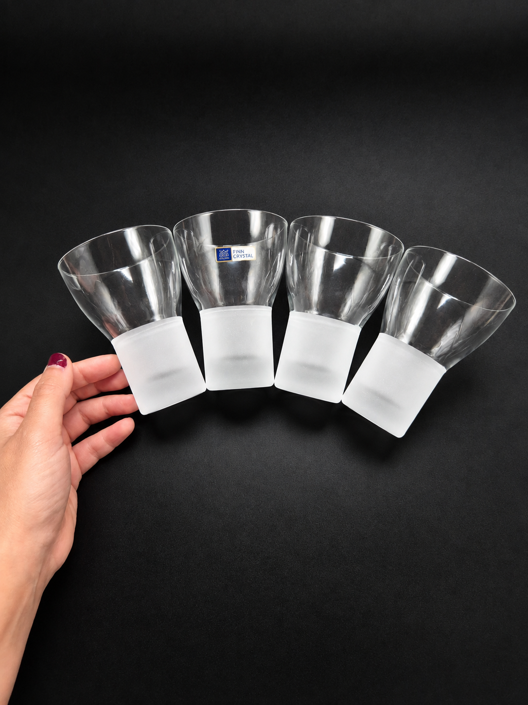 Set of 4 Iittala Marius 33 cl Hand Made Beer/Wine Glasses