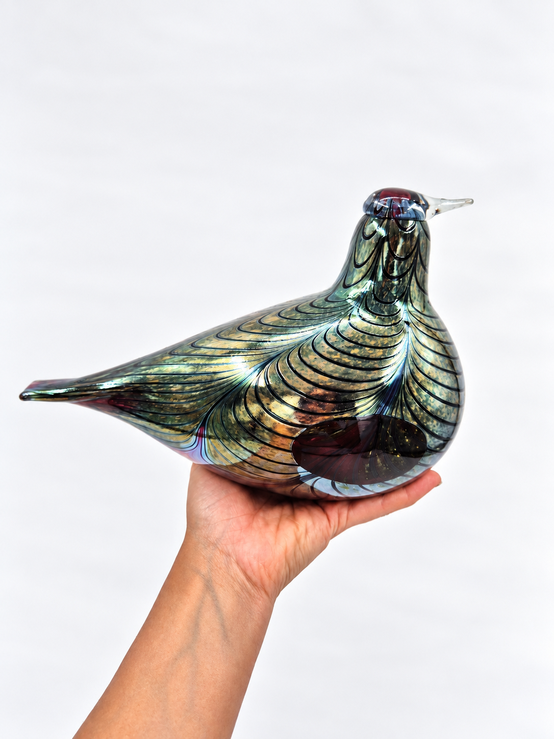 Oiva Toikka Glass Bird, Signed O. Toikka Nuutajärvi