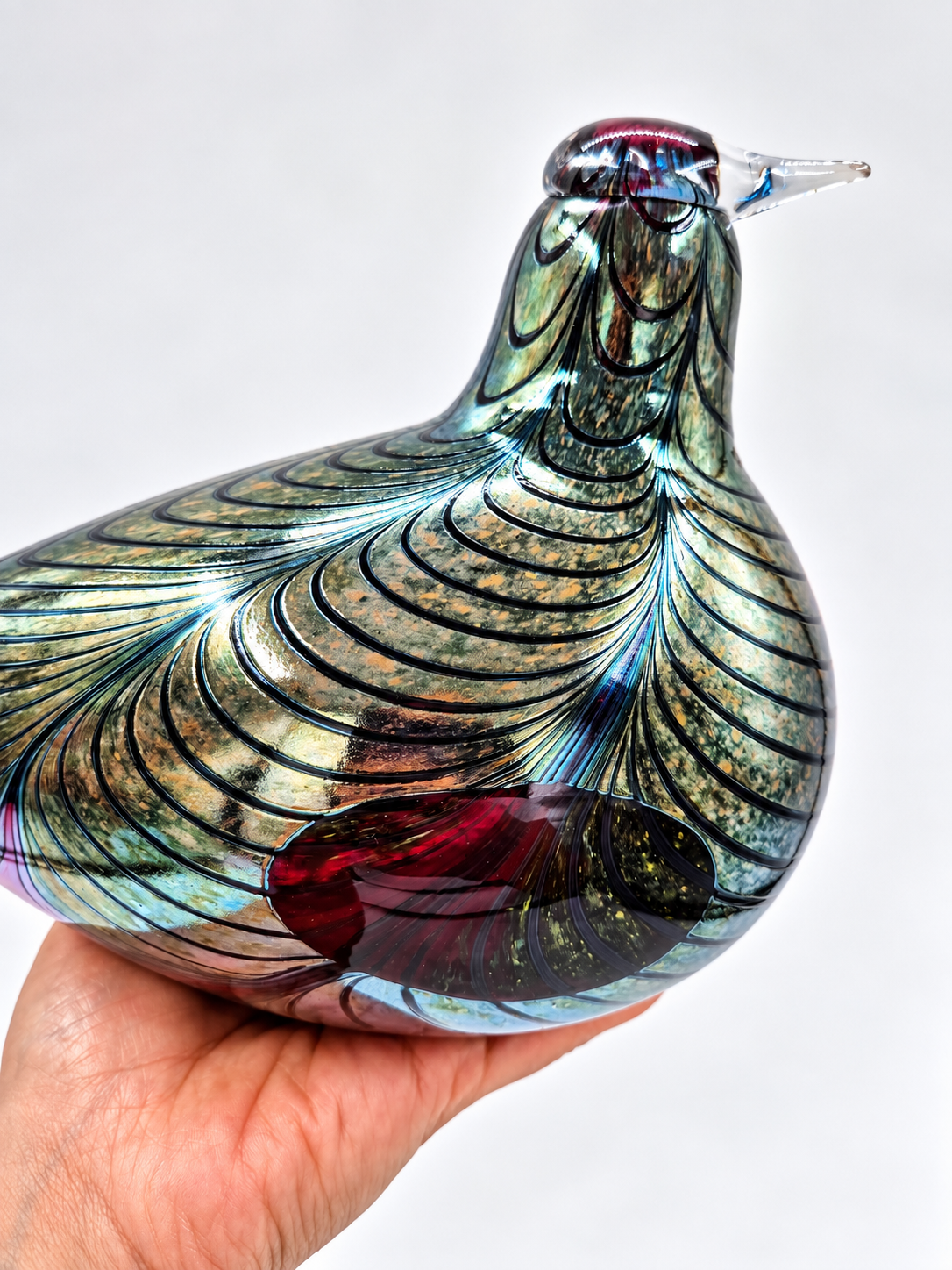Oiva Toikka Glass Bird, Signed O. Toikka Nuutajärvi