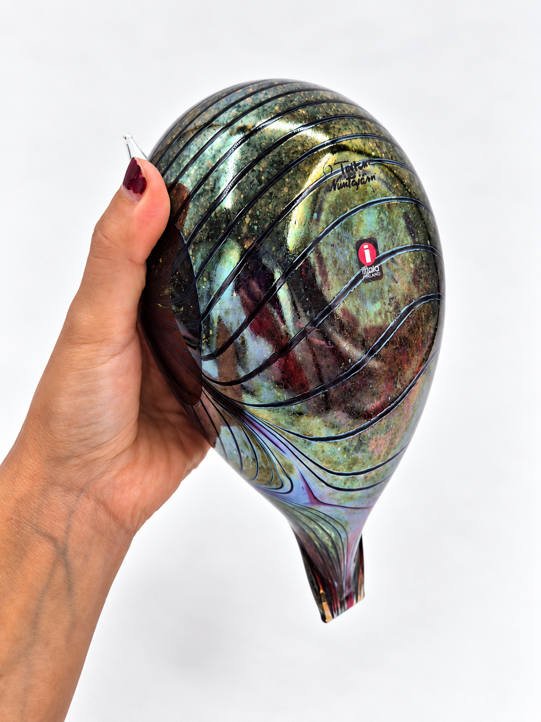 Oiva Toikka Glass Bird, Signed O. Toikka Nuutajärvi