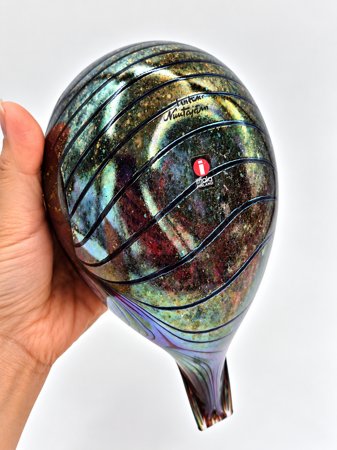 Oiva Toikka Glass Bird, Signed O. Toikka Nuutajärvi